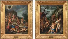 Joseph Heintz Il Vecchio, «Gigantomachia, l'assalto al cielo dei Giganti» e «Diana e Atteone», oil on canvas