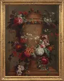 Vaso adorno di fiori by Gaspar Peeter Verbruggen II, oil on canvas, offered Oct 2012