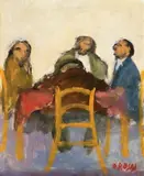 Figure by Ottone Rosai, 1956, oil on canvas board, offered May 2012