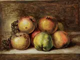 Vita silente di frutta by Giorgio de Chirico, oil on canvas, offered May 2012