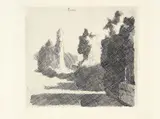 Giorgio Morandi, Paesaggio, 1930, etching on rame