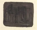 Giorgio Morandi, Grande natura morta scura, 1934, etching on rame