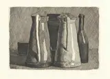 Giorgio Morandi, Natura morta con cinque oggetti, 1956, etching