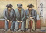 Pensionati by Ottone Rosai, 1954, oil on canvas, offered May 2012