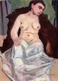 Felice Casorati, Nudo con pelliccia