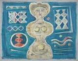 Massimo Campigli, Idolo, 1963, oil on canvas