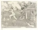 Marc Chagall, La fuite tout nu, etching and acquatinta on paper