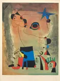 Joan Miró, Le Chien bleu, 1959, Acquatinta