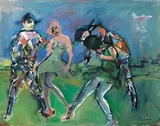 Gli Arlecchini by Mino Maccari, oil on canvas, offered May 2012