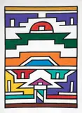 Senza titolo by Francina Ndimande, acrylic on paper, offered May 2012