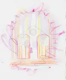 Bruno Ceccobelli, Omaggio a Gentilini, 2003, watercolour on paper