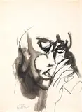 Bevitore by Renato Guttuso, 1960, ink on paper, offered May 2012