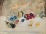 Angelo Del Bon, Foglie e frutta sul tavolo