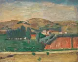 Mauro Reggiani, Paesaggio, oil on canvas