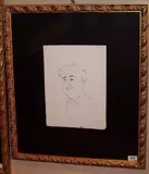 Enrico Baj, Ritratto di Carlo E. Accetti, ink on paper