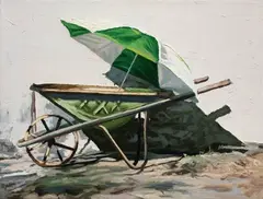 Carriola in carrozza by Andrea Di Marco, 2009, oil on canvas, offered May 2012