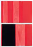 «Rosso» e «Rosso e nero» by Tano Festa, 1962, mixed media on paper, offered May 2012