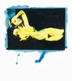 Mario Schifano, Senza titolo, mixed media on paper