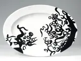 Carla Accardi, Bianco Nero, 2005, Piatto in ceramica