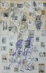 Senza titolo by Paul Harbutt, 2005, mixed media on paper applicata on canvas, offered May 2012