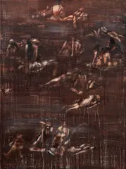 Ida Barbarigo, Spiaggia rossastra verticale, 1988, oil on canvas