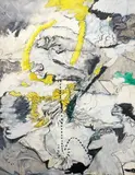 Valerio Adami, Alice nel paese della violenza, 1963, oil on canvas
