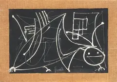 Angelo Savelli, Senza titolo, mixed media on paper applicata on canvas