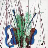 Arman, Senza titolo, acrylic and violino sezionato on canvas tesa on panel