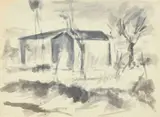 Ardengo Soffici, Casa del Berna, 1938, inchiostro on paper
