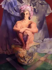 Piero Nincheri, Idolo, 1990, oil on canvas