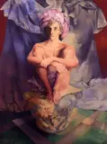 Piero Nincheri, Idolo, 1990, oil on canvas