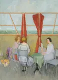 Fillide Levasti, La veranda, 1950, oil on canvas
