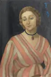 Elena Salvaneschi, Ritratto femminile, 1933, oil on compensato
