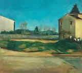 Achille Lega, Paesaggio, 1921, oil on canvas