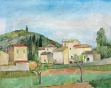 Silvio Pucci, Paesaggio toscano, oil on canvas