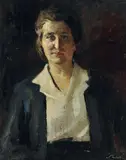 Giulio Salti, Ritratto, oil on compensato