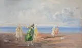 Pompeo Mariani, Sulla spiaggia di Bordighera