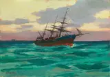 Veliero by Renato Natali, oil on panel, offered Apr 2012