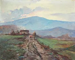 Paesaggio by Ferruccio Rontini, 1933, oil on canvas, offered Apr 2012