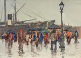Porto by Giovanni Lomi, oil on panel, offered Apr 2012