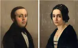 «Ritratto della n.d. Angela Parona» e «Ritratto del n.h. Giovan Battista Parona» by detto il Piccio Giovanni Carnovali, 1840, oil on canvas, offered Apr 2012