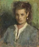 Venanzio Zolla, Ritratto femminile, oil on cardboard