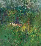 Plinio Nomellini, Buoi bianchi con carro rosso nel paesaggio