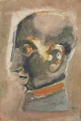 Volto by Mario Sironi, tempera on paper applicata on canvas, offered Dec 2011