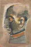 Volto by Mario Sironi, tempera on paper applicata on canvas, offered Dec 2011