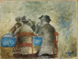 Omini al tavolo by Ottone Rosai, 1945, oil on canvas, offered Dec 2011