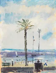 Cannes by Filippo de Pisis, 1932, oil on cardboard, offered Dec 2011
