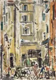 Scorcio di città by Filippo de Pisis, oil on canvas board, offered Dec 2011