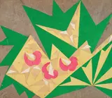 Giacomo Balla, Esplosione primavera, 1917, collage on cardboard