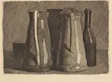 Giorgio Morandi, Natura morta con cinque oggetti, 1956, etching